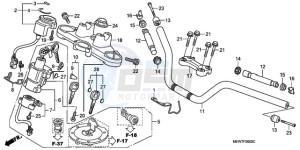 NT700VAA Europe Direct - (ED / ABS) drawing HANDLE PIPE/TOP BRIDGE