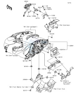 Z1000 ABS ZR1000GEF FR GB XX (EU ME A(FRICA) drawing Headlight(s)