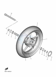 YZF600W YZF-R6 (BN6V) drawing FRONT WHEEL