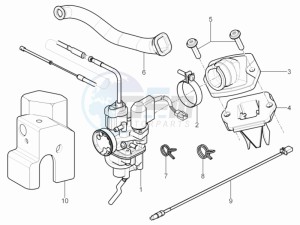 Typhoon 50 2t e3 (CH) Switserland drawing Carburettor assembly - Union pipe