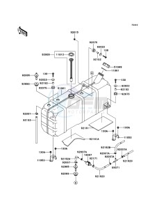 MULE 3010 TRANS 4x4 DIESEL KAF950C7F EU drawing Fuel Tank