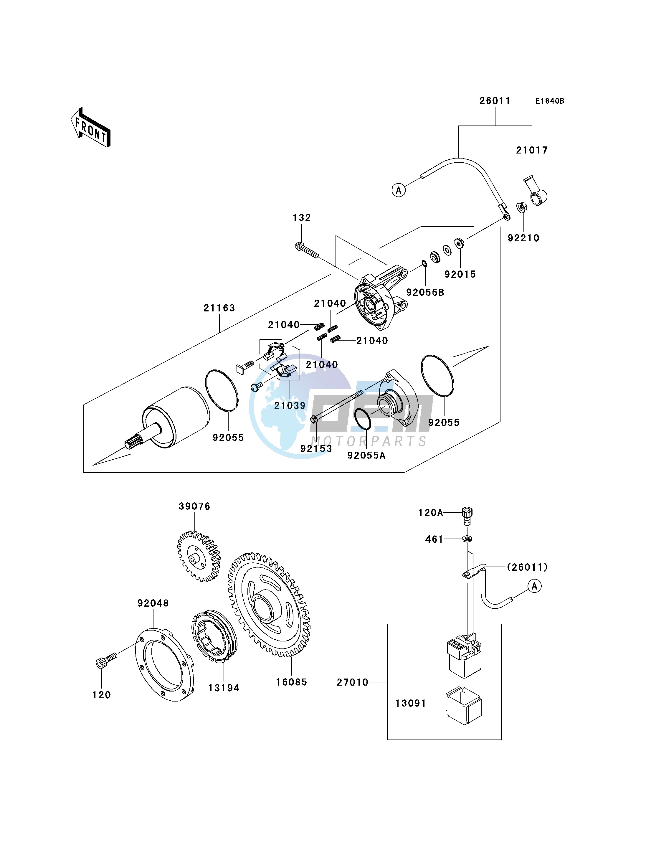 STARTER MOTOR-- A9F- -