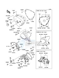 W800 EJ800ACF GB XX (EU ME A(FRICA) drawing Left Engine Cover(s)