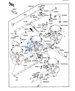 ZX 550 A [GPZ] (A1-A3) [GPZ] drawing CARBURETOR ASSY