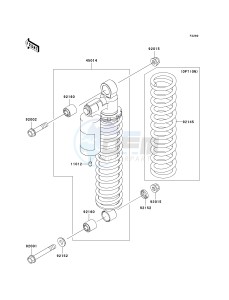 KVF 650 D ([BRUTE FORCE 650 4X4] (D6F-D9F) D9F drawing SHOCK ABSORBER-- S- -