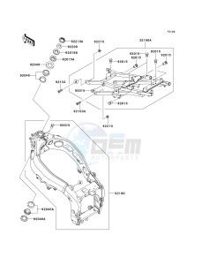 ZX 600 J [ZZR600] (J4) J4 drawing FRAME