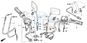 CB1300SA CB1300SUPERBOLD'OR drawing SWITCH/CABLE