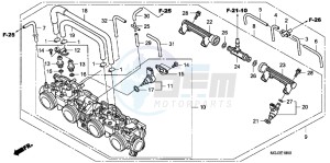 CBF1000FB drawing THROTTLE BODY