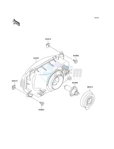 ZX 600E [ZX-6 NINJA ZZR 600] (E10-E13 E13 CAN ONLY) ZZR 600 drawing HEADLIGHT-- S- -