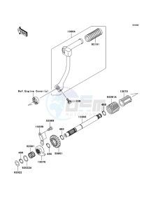 KLX110 KLX110A9F EU drawing Kickstarter Mechanism