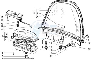 Hexagon 125 GT drawing Speedometer (kms)-Windshield