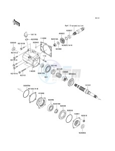 KVF 300 [PRAIRIE 300] (B1-B4) [PRAIRIE 300] drawing FRONT BEVEL GEAR