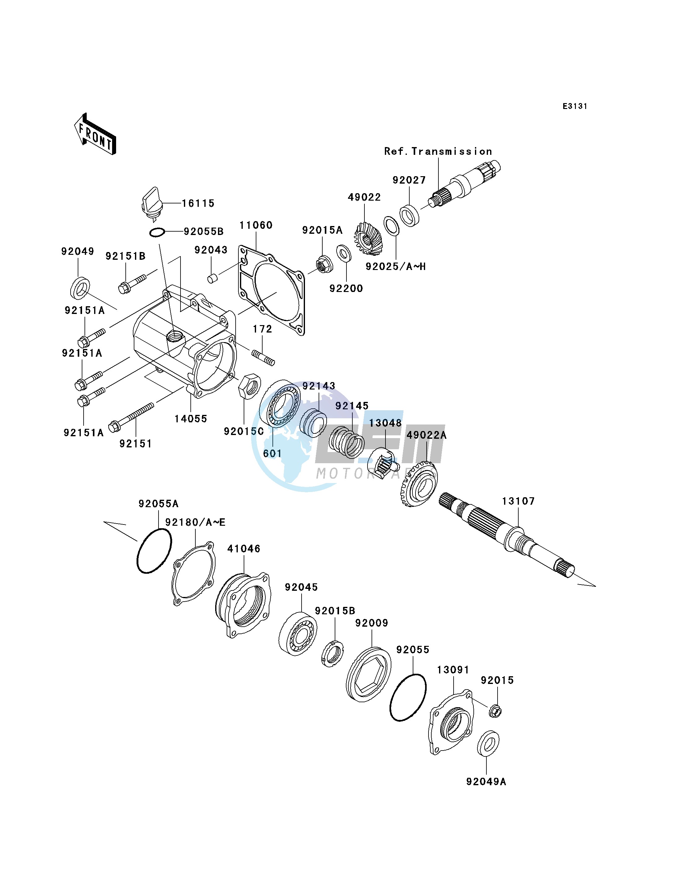 FRONT BEVEL GEAR