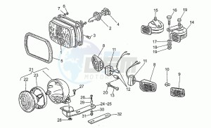 V 50 500 PA PA drawing Headlight-horn