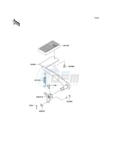 VN 1500 E [VULCAN 1500 CLASSIC] (E7) [VULCAN 1500 CLASSIC] drawing BRAKE PEDAL_TORQUE LINK