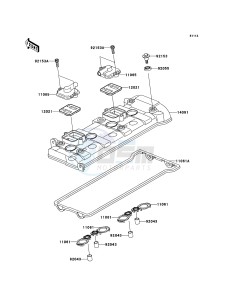 NINJA ZX-10R ZX1000E8F FR GB XX (EU ME A(FRICA) drawing Cylinder Head Cover