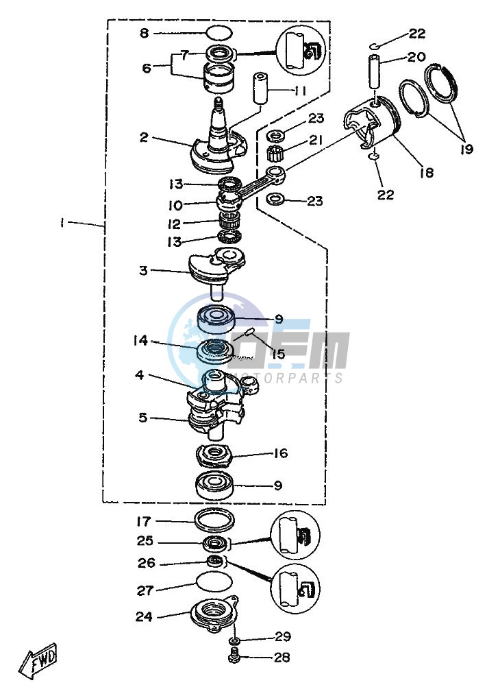 CRANKSHAFT--PISTON