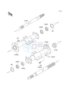 KAF 300 C [MULE 550] (C1-C5) [MULE 550] drawing REAR AXLE