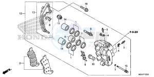 VFR1200XDF CrossTourer - VFR1200X Dual Clutch 2ED - (2ED) drawing L. FRONT BRAKE CALIPER