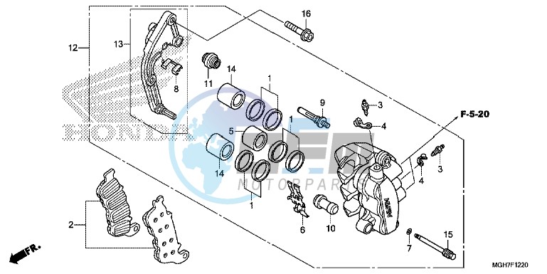 L. FRONT BRAKE CALIPER