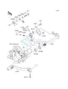 KX 450 E (KX450F MONSTER ENERGY) (E9FA) E9FA drawing GEAR CHANGE MECHANISM