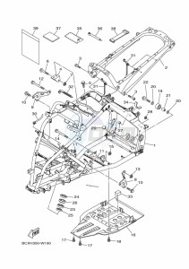 YFM700R (BCXH) drawing FRAME