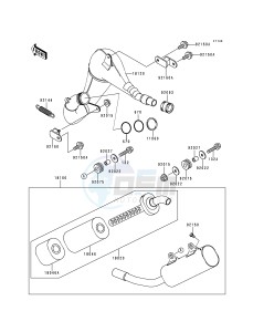 KX 125 K [KX125] (K1) [KX125] drawing MUFFLER-- S- -