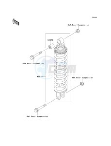 EX 500 D [NINJA 500R] (D6F-D9F) D9F drawing SHOCK ABSORBER-- S- -