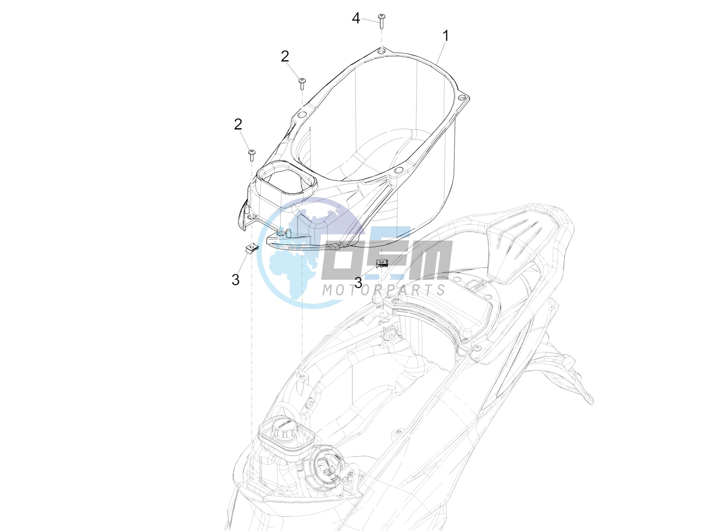 Helmet housing - Undersaddle