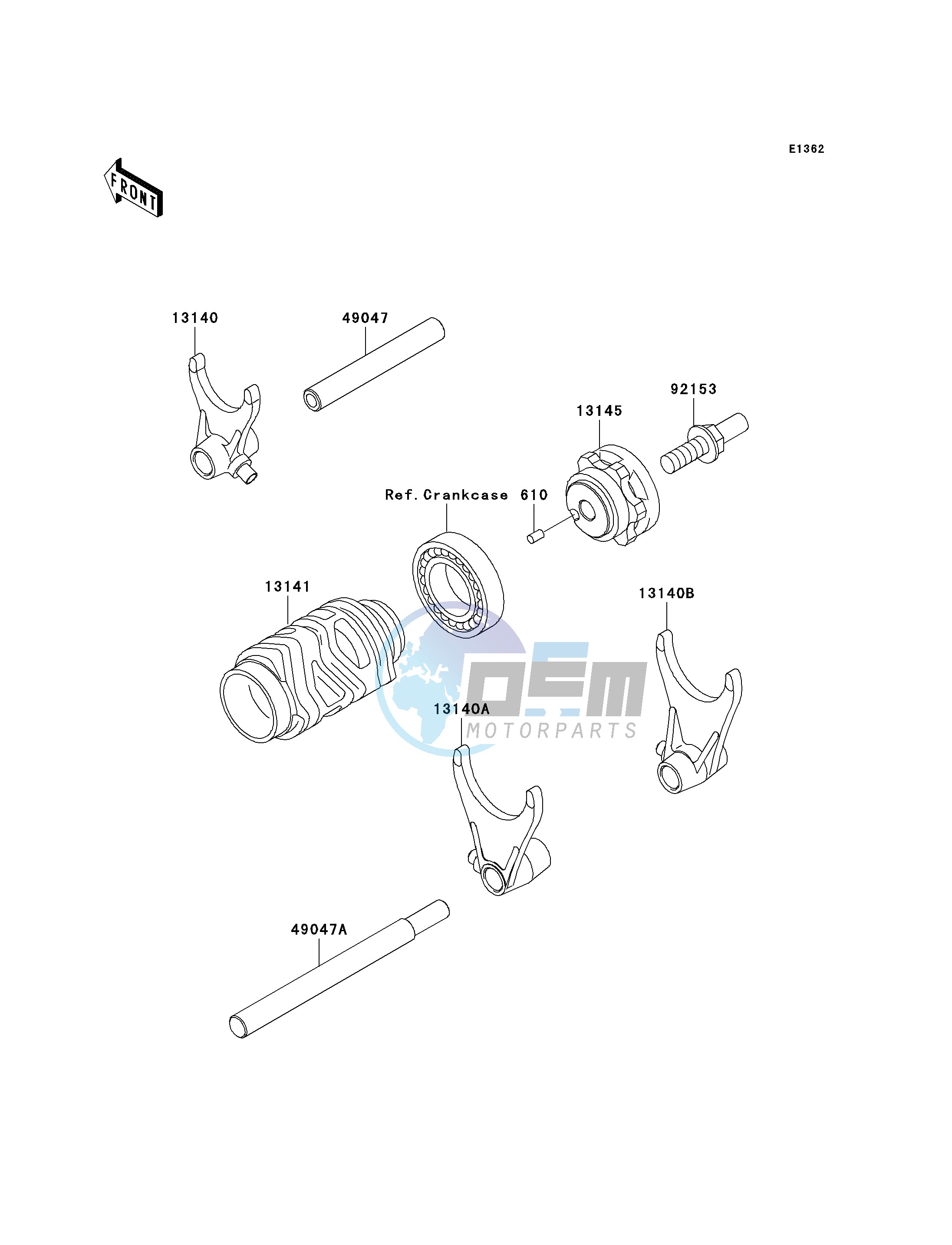 GEAR CHANGE DRUM_SHIFT FORK-- S- -