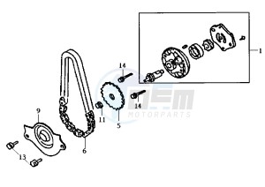 NEW DUKE - 125 cc drawing OIL PUMP