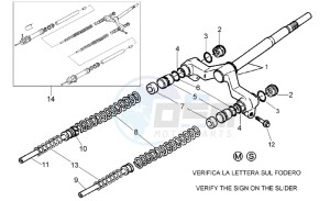 SR 50 H2O drawing Front fork I