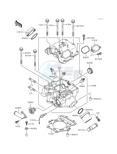 KLF 400 B [BAYOU 400 4X4] (B1-B3) [BAYOU 400 4X4] drawing CYLINDER HEAD