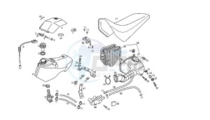 SENDA SM X TREM - 50 CC X TREM EU2 drawing FUEL TANK - SEAT