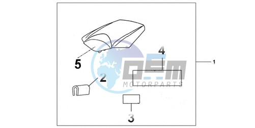 REAR SEAT COWL ACHILLES BLACK METALLIC