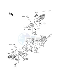 KLX450R KLX450ADF EU drawing Footrests