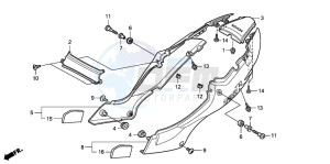 CBR125RW drawing SIDE COVER