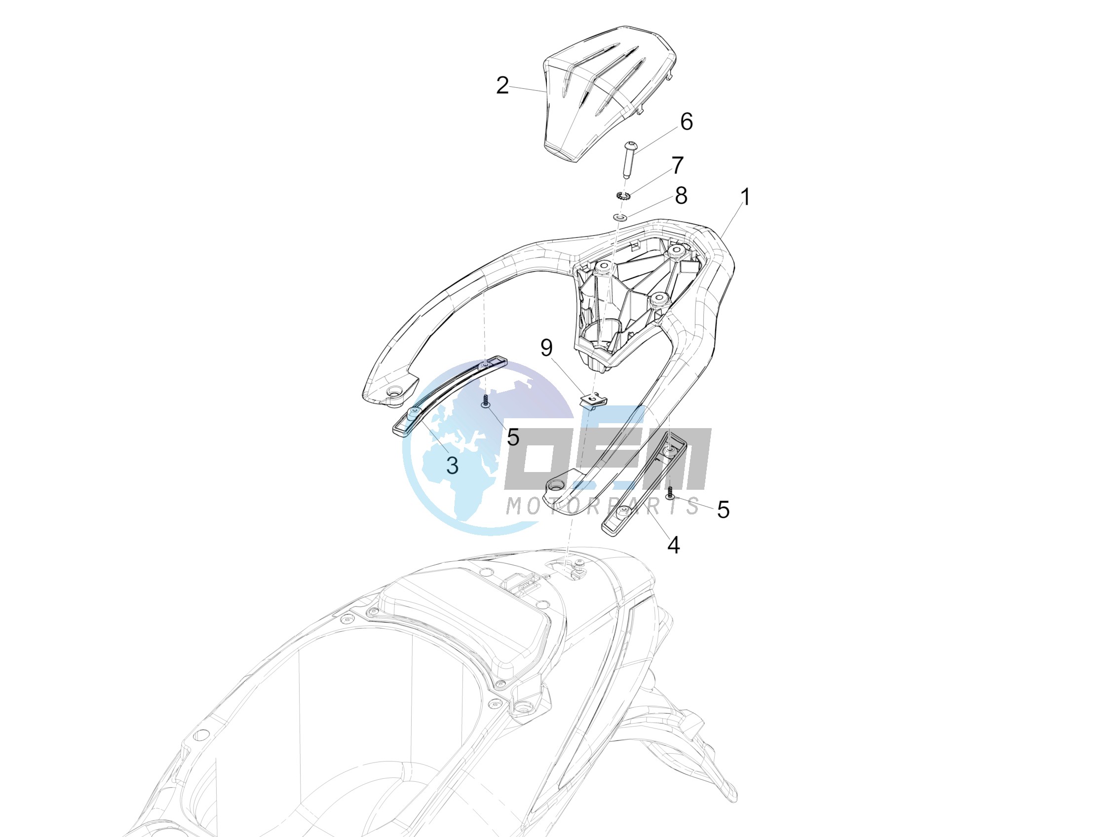 Rear luggage rack