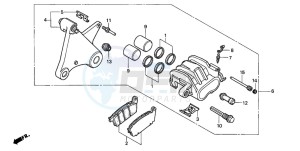 GL1500C F6C drawing REAR BRAKE CALIPER