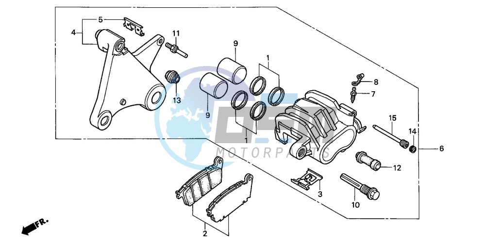 REAR BRAKE CALIPER