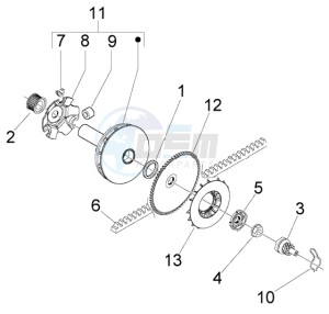 LX 50 2T drawing Driving pulley