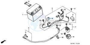 VFR800A9 Ireland - (EK / ABS MME TWO) drawing BATTERY