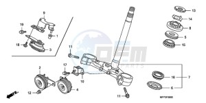 CB1300SA9 KO / ABS BCT TY2 drawing STEERING STEM