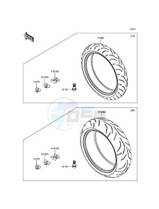 ZZR1400 ABS ZX1400JGF GB XX (EU ME A(FRICA) drawing Tires