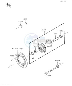 KX 80 N [BIG WHEEL] (N1) [BIG WHEEL] drawing FRONT HUB