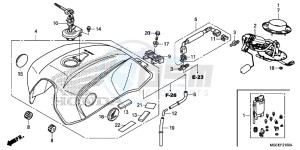 CB1100SAE CB1100 UK - (E) drawing FUEL TANK/ FUEL PUMP