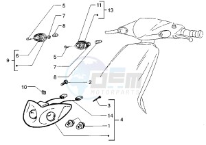 Zip 50 SP drawing Head lamp