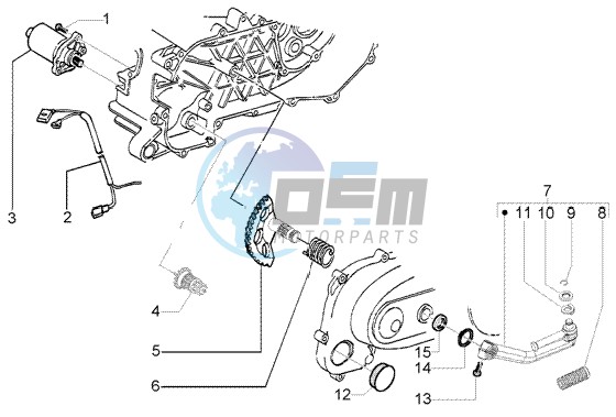 Starting motor - starter lever