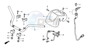 TRX350TM FOURTRAX 350 drawing HANDLE PIPE (1)