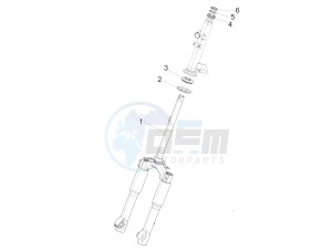 Liberty 50 4T Delivery 2012-14 drawing Fork/steering tube - Steering bearing unit